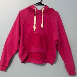 Cropped pink hoodie